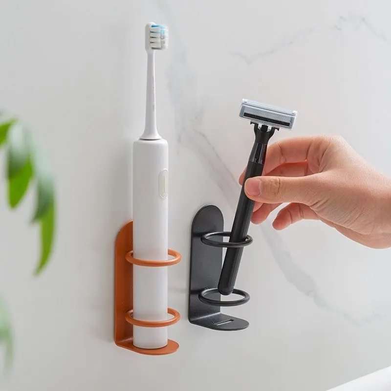 Wandmontierter Elektrischer Zahnbürstenhalter Eisen Ohne Bohren Badezimmer Regal Minimalistisch Selbstentwässernd Zahnbürstenständer