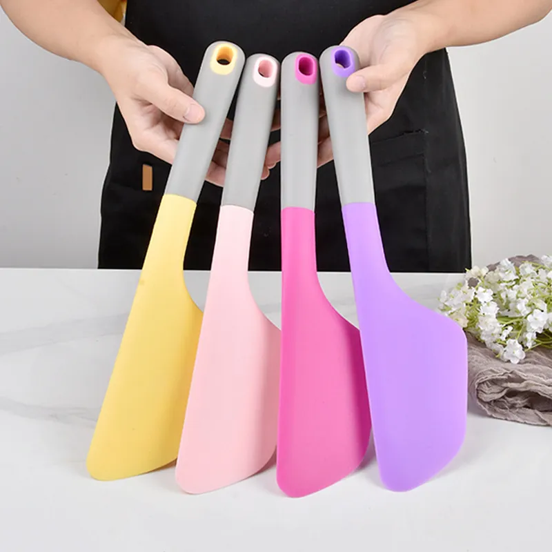 Spatola da Forno in Silicone Grande Resistente al Calore Design a Contrasto Raschietto per Crema per Mescolare e Lisciare Torte Utensile da Cucina Minimalista