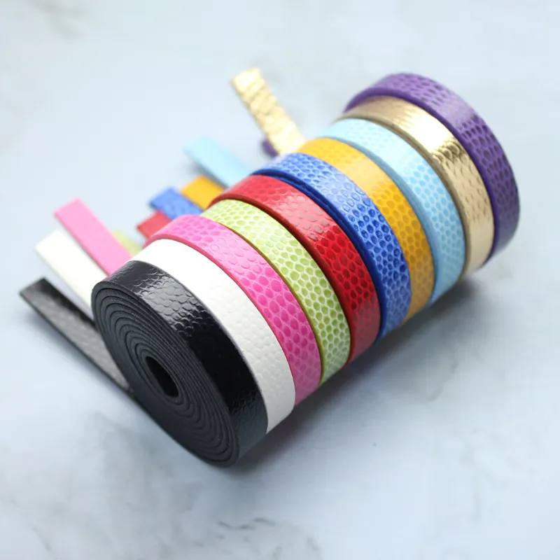 Bande de Cuir PU DIY Motif Serpent pour Fabrication de Bijoux Chaîne de Téléphone Bracelet Accessoire Cordon en Cuir Fait Main Bande Large et Longue