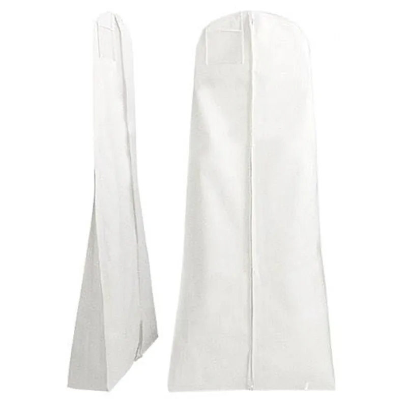 Vliesstoff Kleidersack Weiß Staubdicht Tasche Für Hochzeitskleid Und Lange Robe Schutz Kleiderschrank Aufbewahrung