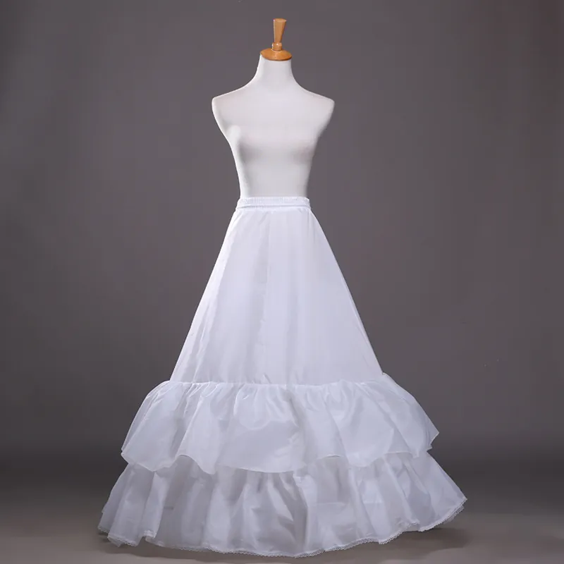Women White Multi-Layer Petticoat For Wedding Dress Lolita Skirt Hoop Underskirt A-Line Adjustable Waist Pleated Crinoline