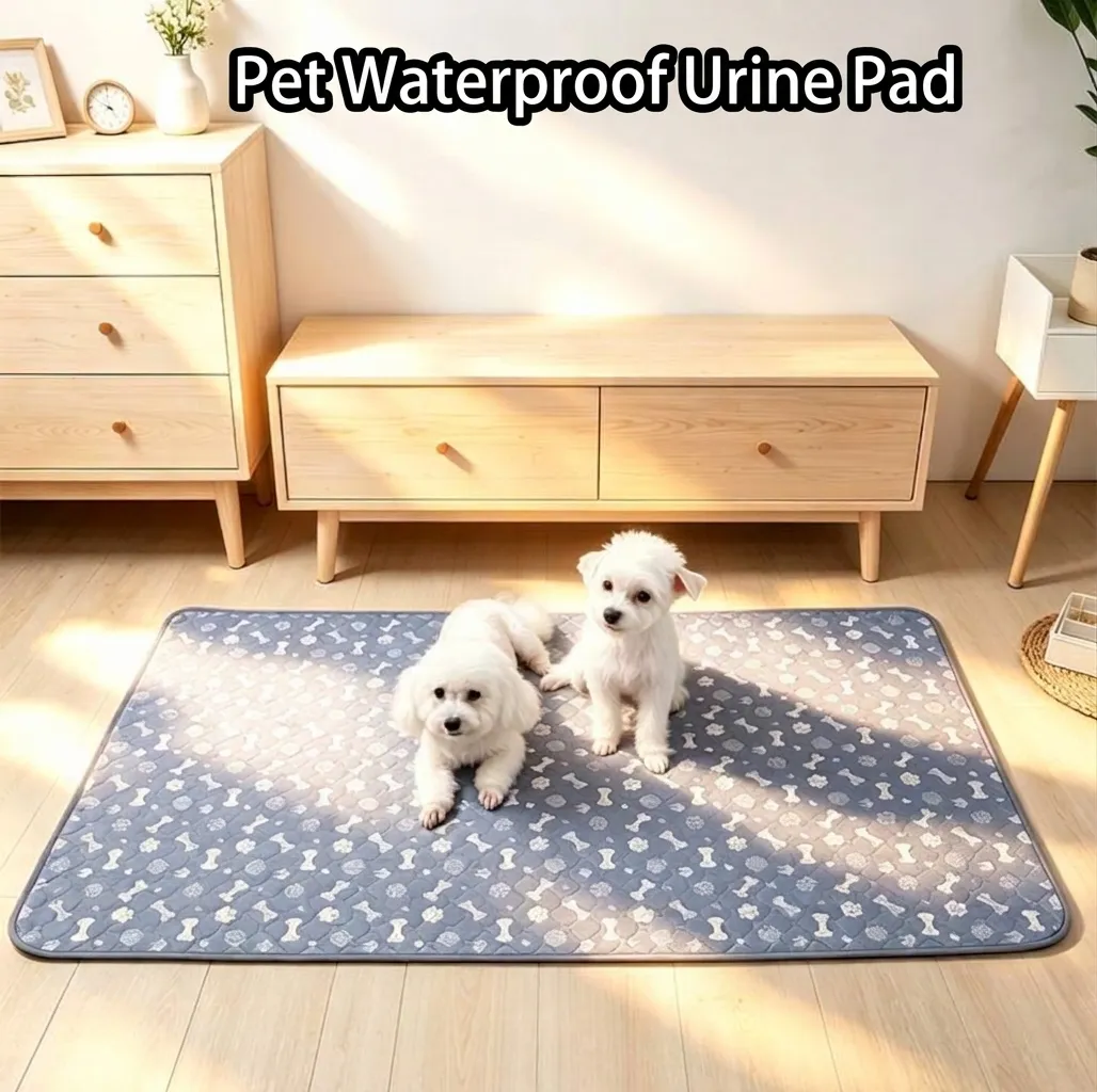 Empapador Lavable Reutilizable para Mascotas Impermeable Antideslizante Alfombra de Adiestramiento Perros Manta Absorbente Cama Jaula