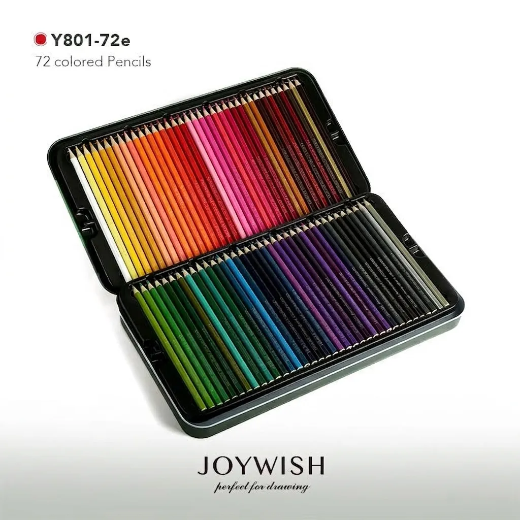 72 Colors Professional Colored Pencils Set With Metal Tin Box For Drawing Sketching Adult Children Art Supplies