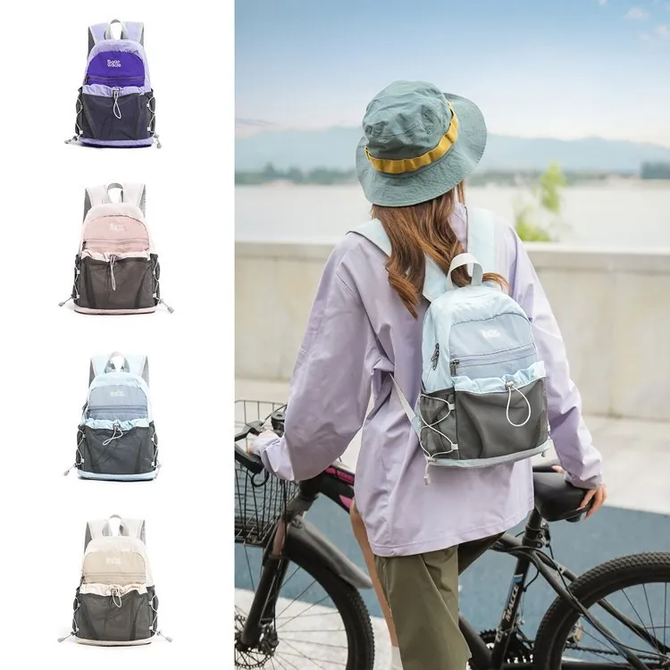 Amerikaanse Stijl Casual Patchwork Mini Rugzak Voor Kinderen Studenten Lichtgewicht Waterafstotend Nylon Outdoor Reizen Schooltas