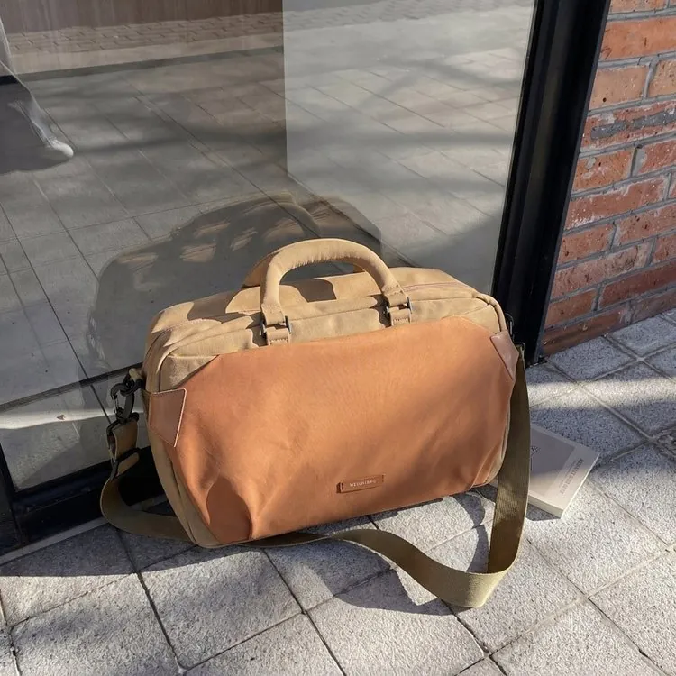 Unisex Large Capacity Travel Duffel Bag Waterproof Nylon Sports Handbag With Shoe Compartment Weekend Overnight Luggage Bag