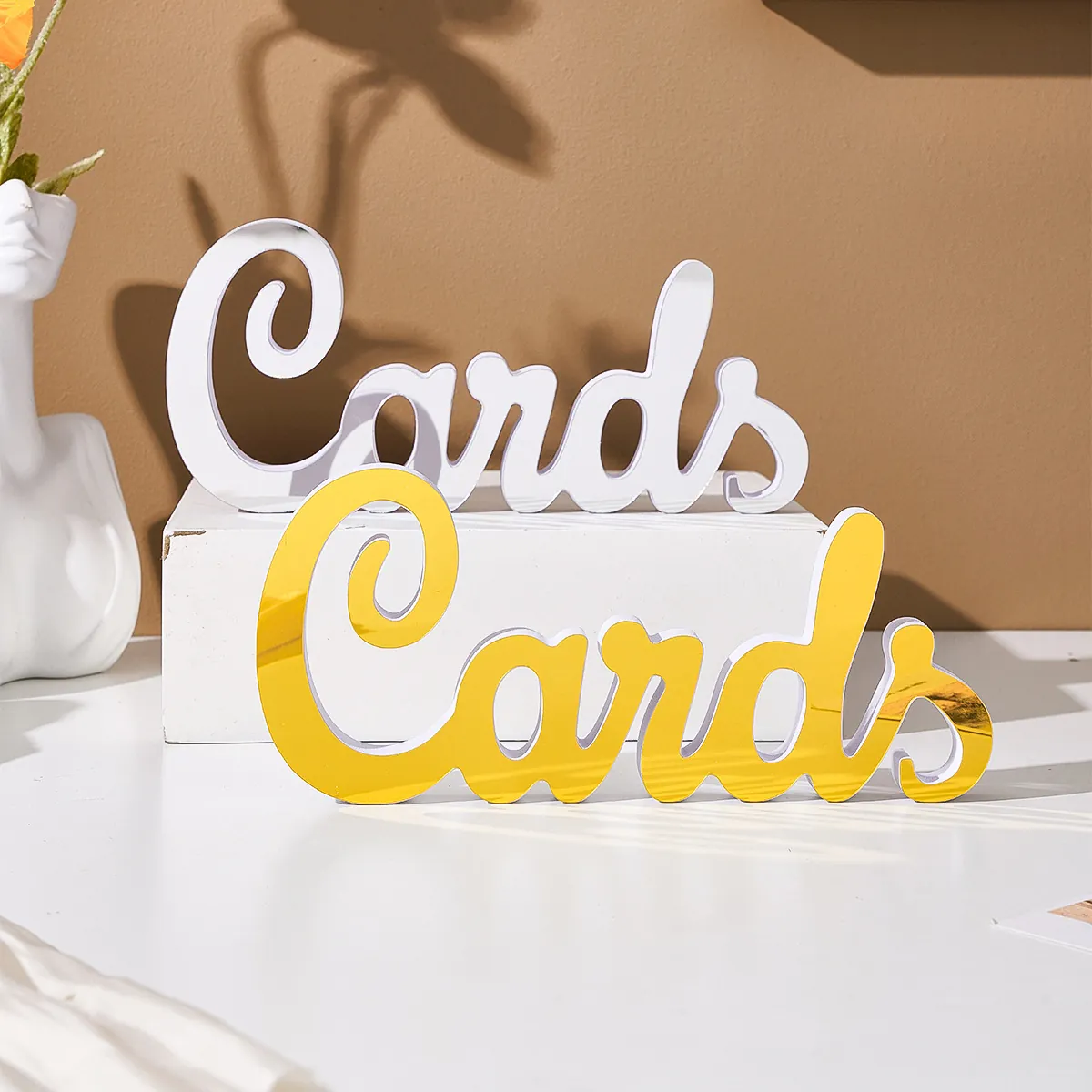 Modern Cursive Cards Letter Decoration Ornament PVC Foam Board Sign For Wedding Reception Home Art Meeting Table Decor