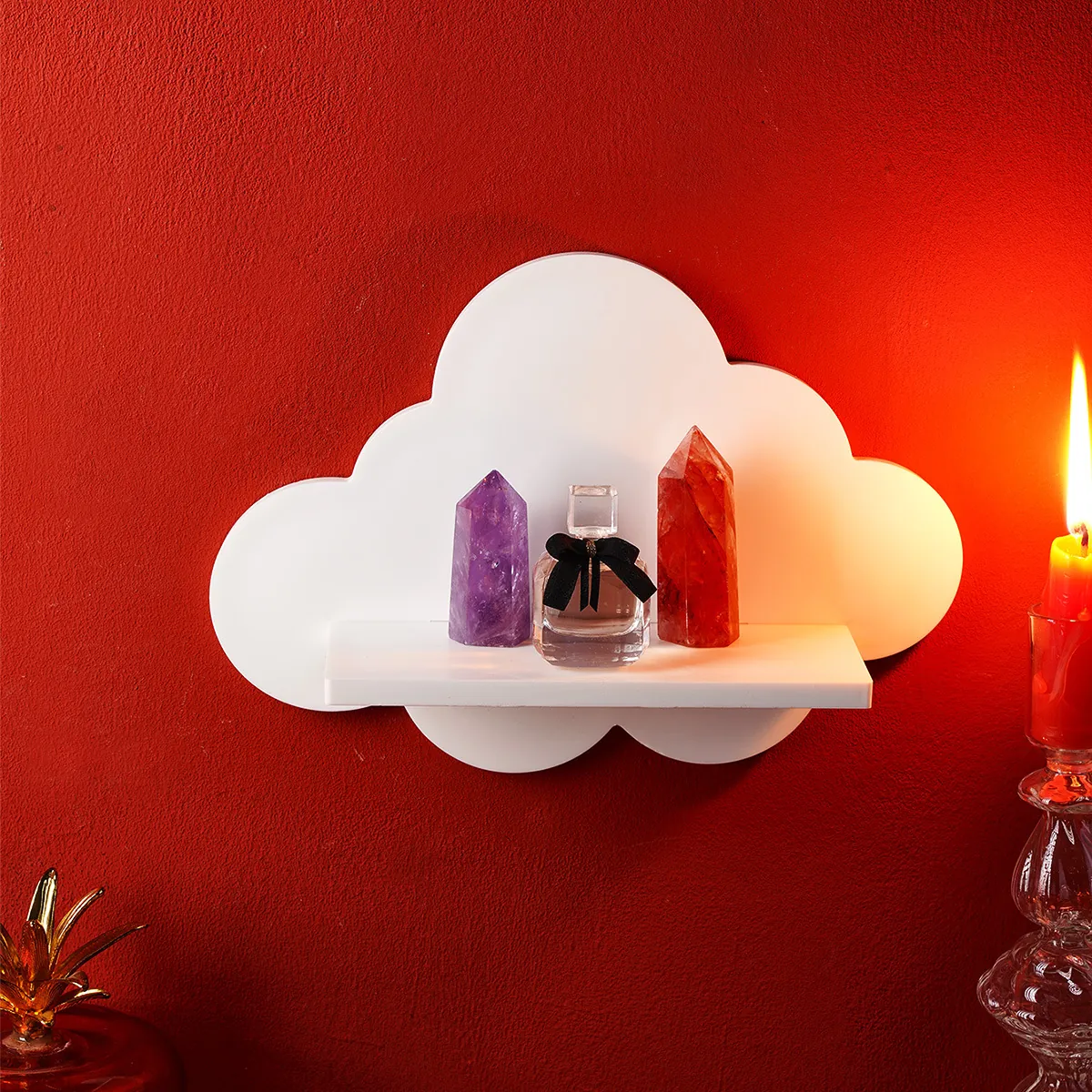 Weiße PVC Wolkenform Schweberegal Wandmontiertes Lagerregal Modern Minimalistische Dekoration Ausstellungsregal Für Wohnzimmer Kinderzimmer