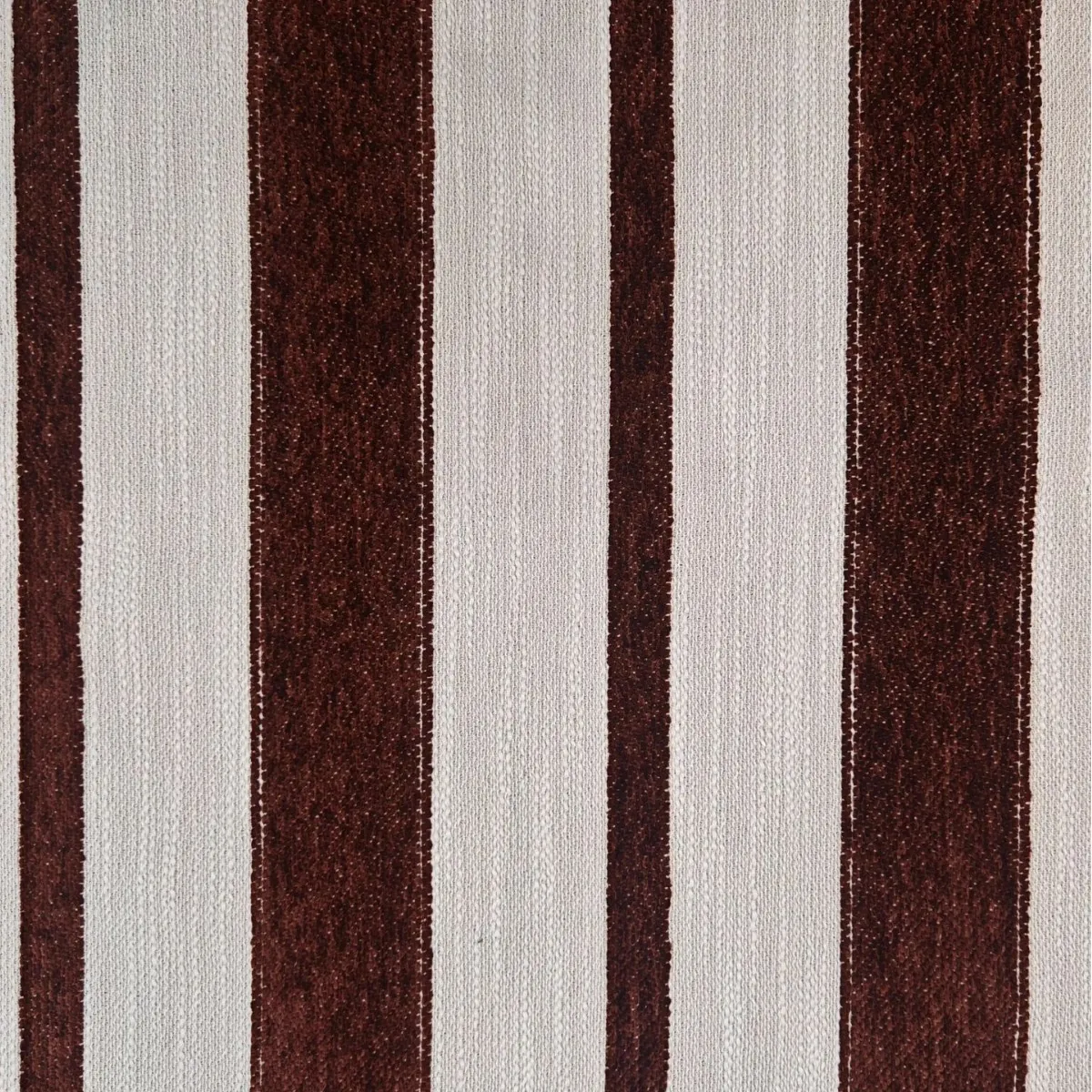 Mid-Century Modern Vertical Stripe Chenille Polyester Fabric For Sofa Chair Headboard DIY Retro Upholstery Material