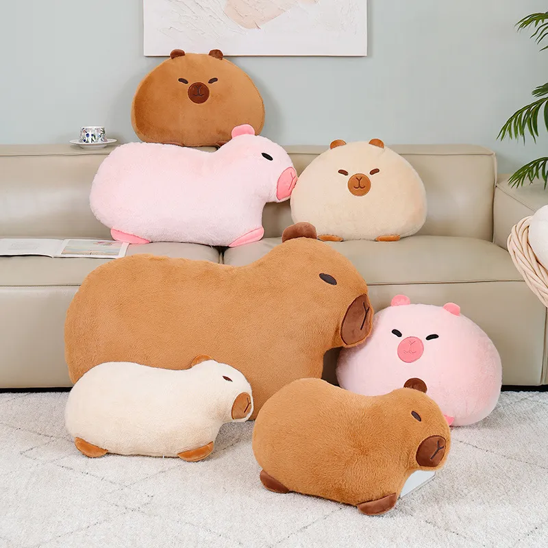 Süßes Capybara Plüschtier Sofa Kissen Weiches Kurzplüsch Kuscheltier Puppe Für Schlafzimmer Wohnzimmer Dekor Begleitung Geschenk