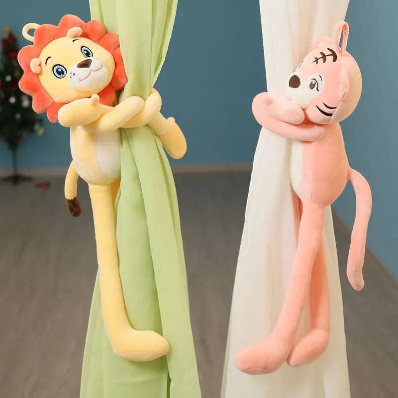 Cute Long Legged Animal Plush Toy Lion Tiger Monkey Stuffed Doll Soft Sleeping Pillow For Kids Birthday Gift Home Decor
