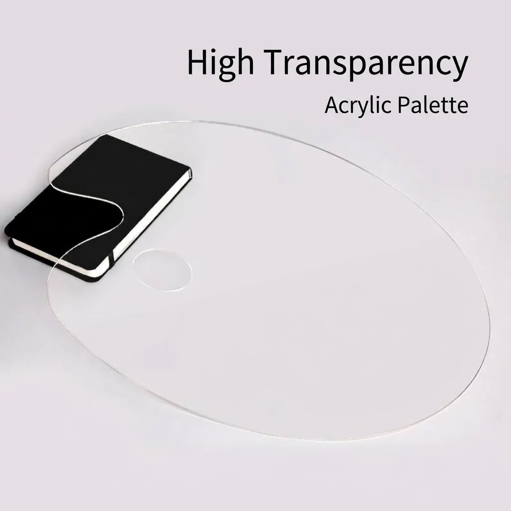 Acrylic Transparent Painting Palette Clear Art Palette For Oil Watercolor Acrylic Painting Art Supplies With Thumb Hole