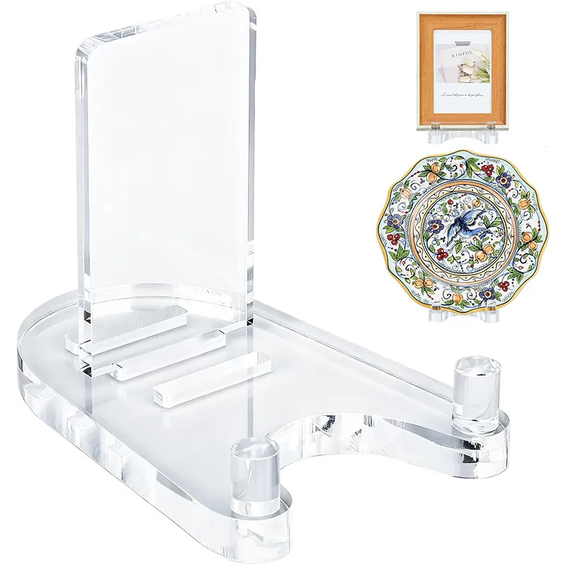Transparenter Acryl Tellerständer Halter Für Teller Fotorahmen Teekuchen Sammlerstücke Schreibtisch Aufbewahrungsregal