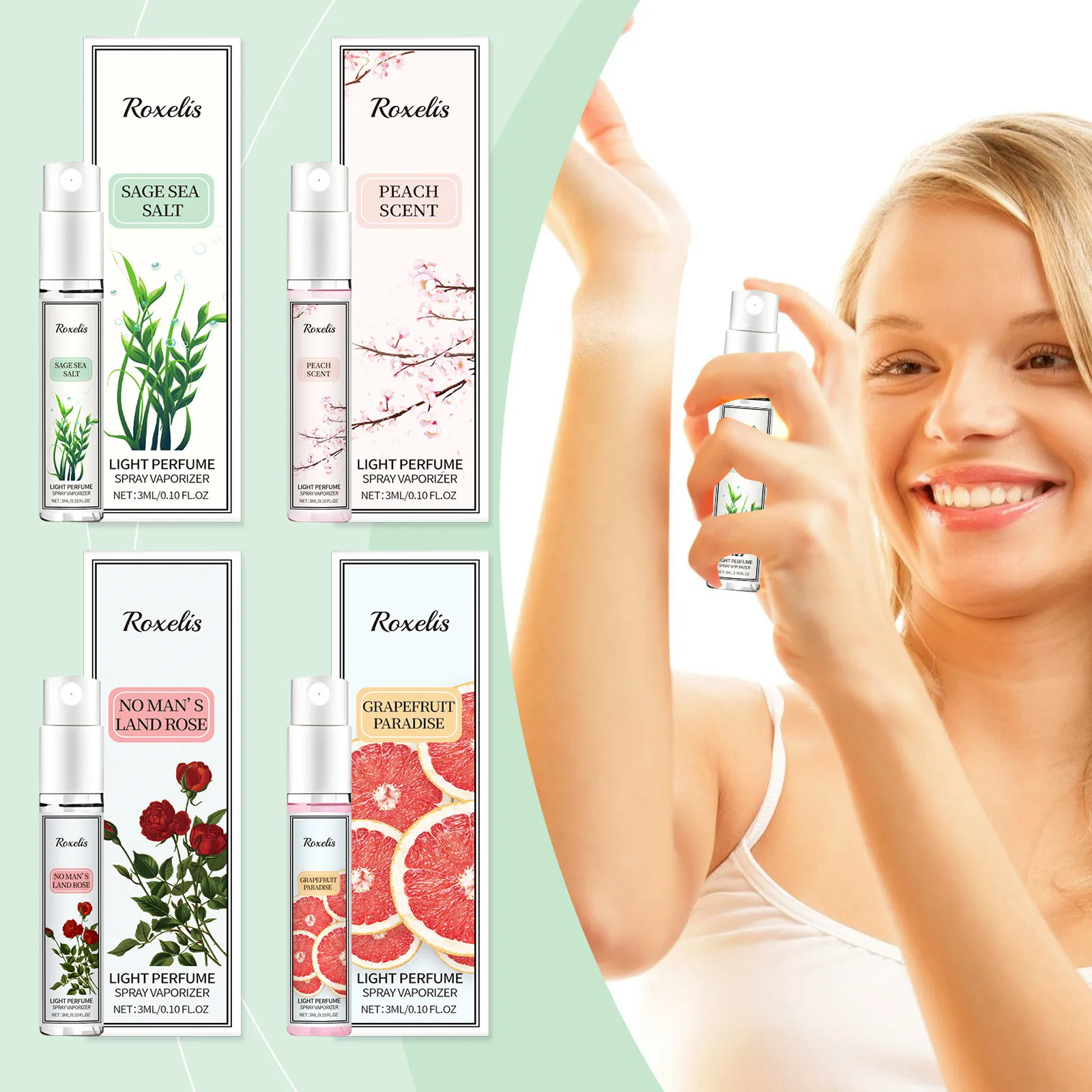 Fresh Long Lasting Perfume Spray Range Elegant Floral Botanical Fragrance For Travel Dating Unisex Glass Portable Pocket Atomizer