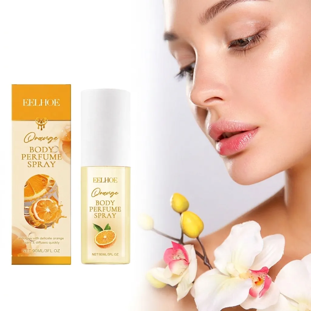 EELHOE Profumo per il Corpo Spray all Arancia Fragranza Fresca Fruttata a Lunga Durata Portatile Illuminante per Viaggi Quotidiano Unisex