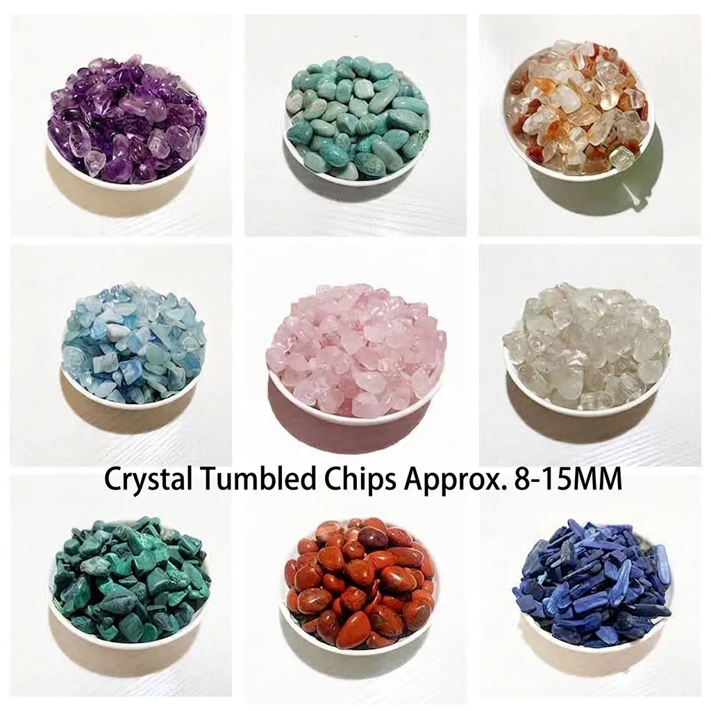 Natural Crystal Crushed Stones Tumbled Gemstones For Fish Tank Decoration Flower Pot Decor DIY Jewelry Making Home Purification Bulk Pack