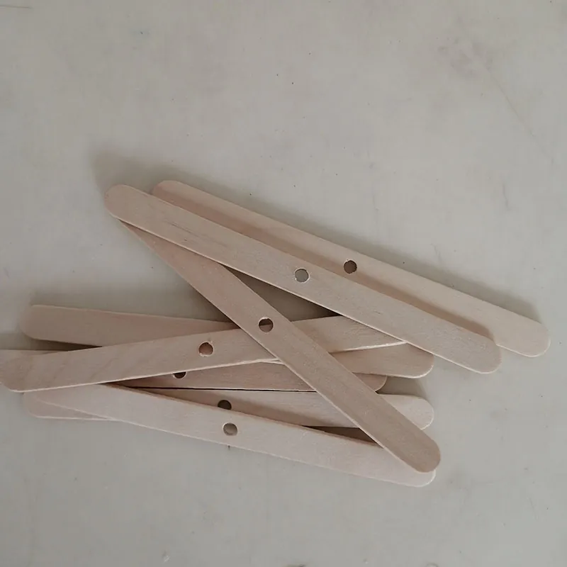 Natürliche Birkenholzstäbchen Mit Vorgebohrten Löchern Für DIY-Bastelarbeiten Bildungsprojekte Handwerksmaterial Glatte Bastelstäbe