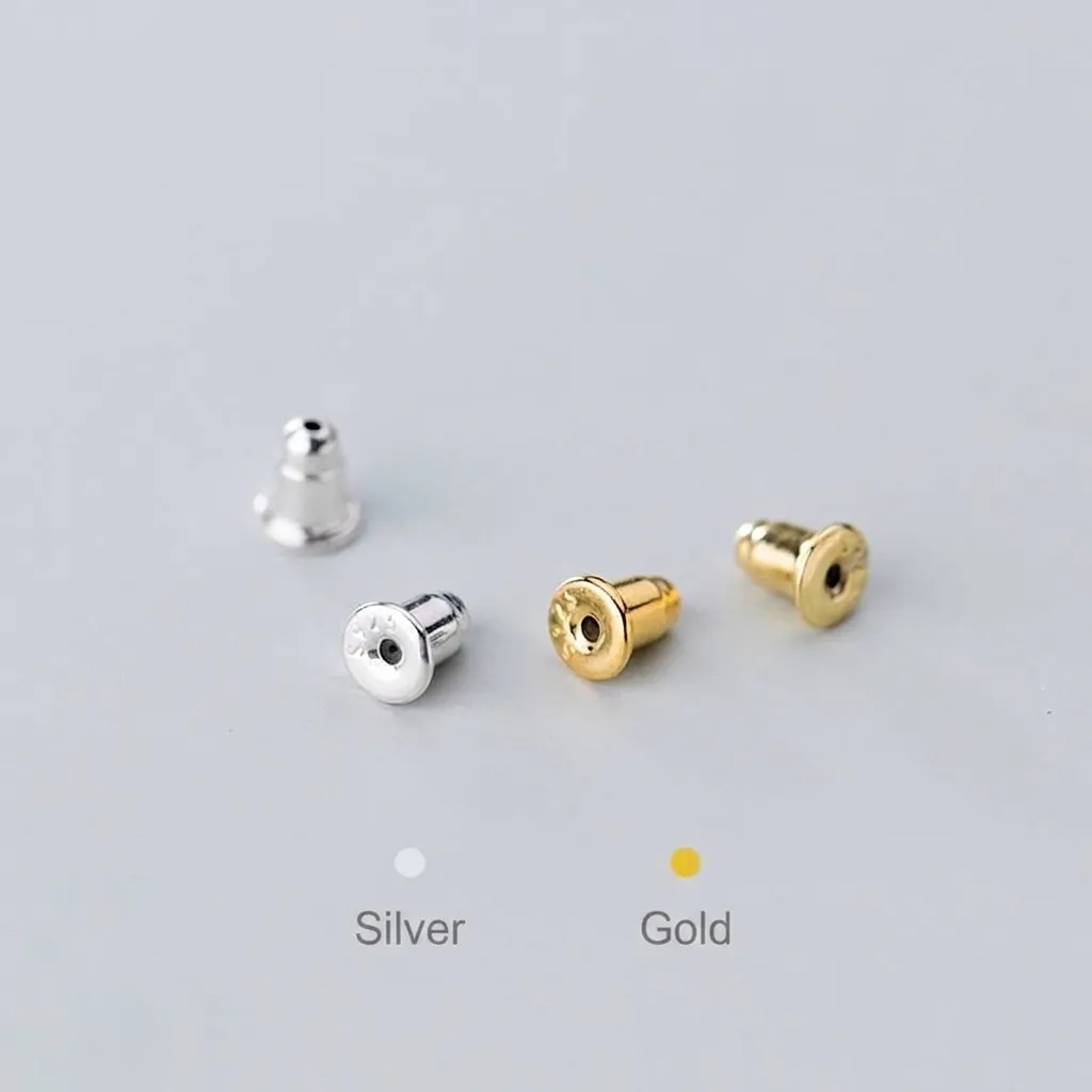 S925 Sterlingsilber Ohrring-Rücken Geschossform Ohrstecker-Verschlüsse Gold Silber Roségold Galvanisiert Schmuckzubehör