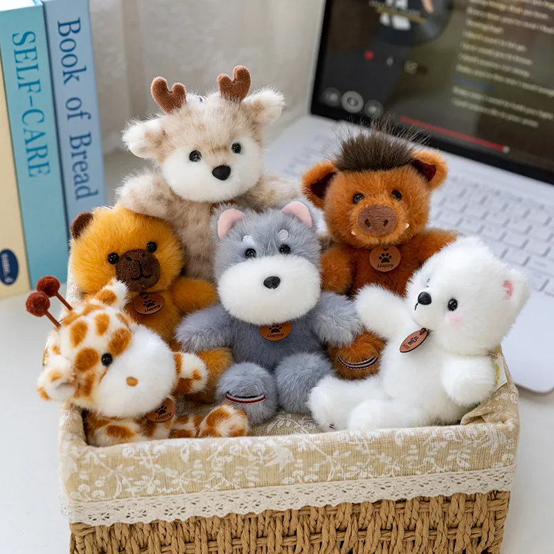 Süßes Tier Plüschtier Miniatur Puppe Ornament Weicher Polyester Gefüllte Cartoon Figur Tischdekoration Geburtstag Geschenk Für Kinder Erwachsene