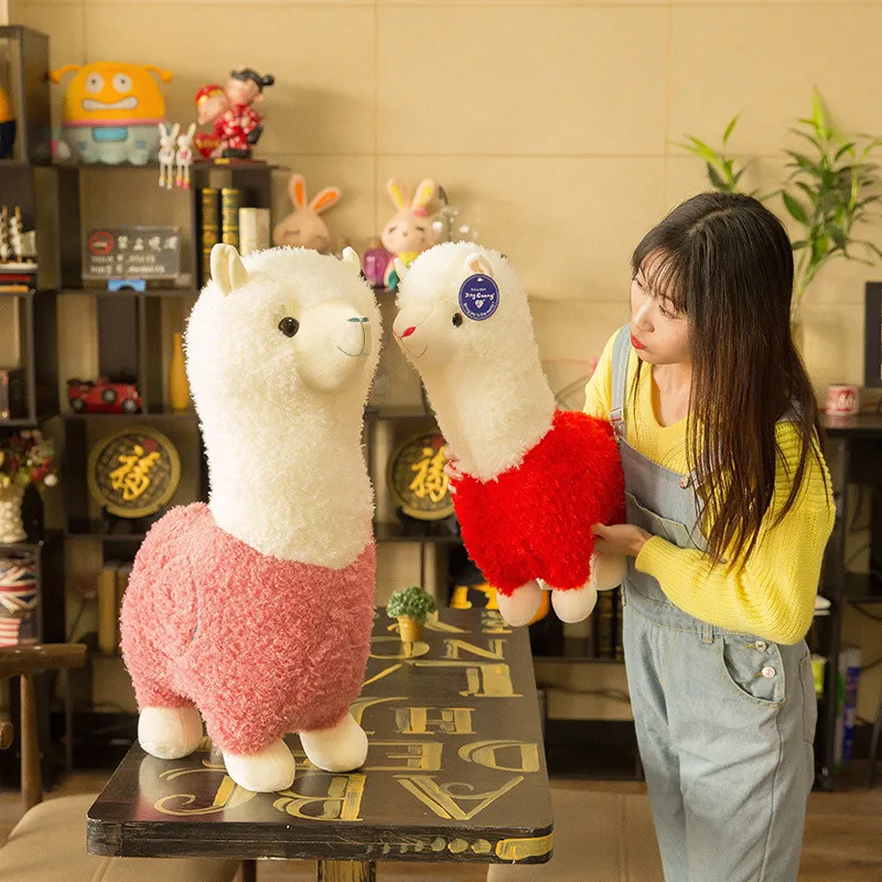 Alpaka Plüschtier Lama Stofftier Weiche Polyester PP-Baumwolle Dekoratives Spielzeug Für Kinder Niedliche Tierfigur Home Decor Geschenk