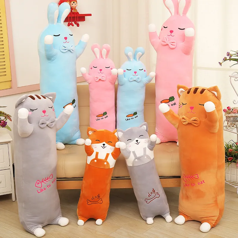 Weiches Langes Tier Plüsch Körperkissen Süße Katze Hase Fuchs Stoffkissen Zum Schlafen Abnehmbares Waschbares Home Dekor Geschenk Mädchen