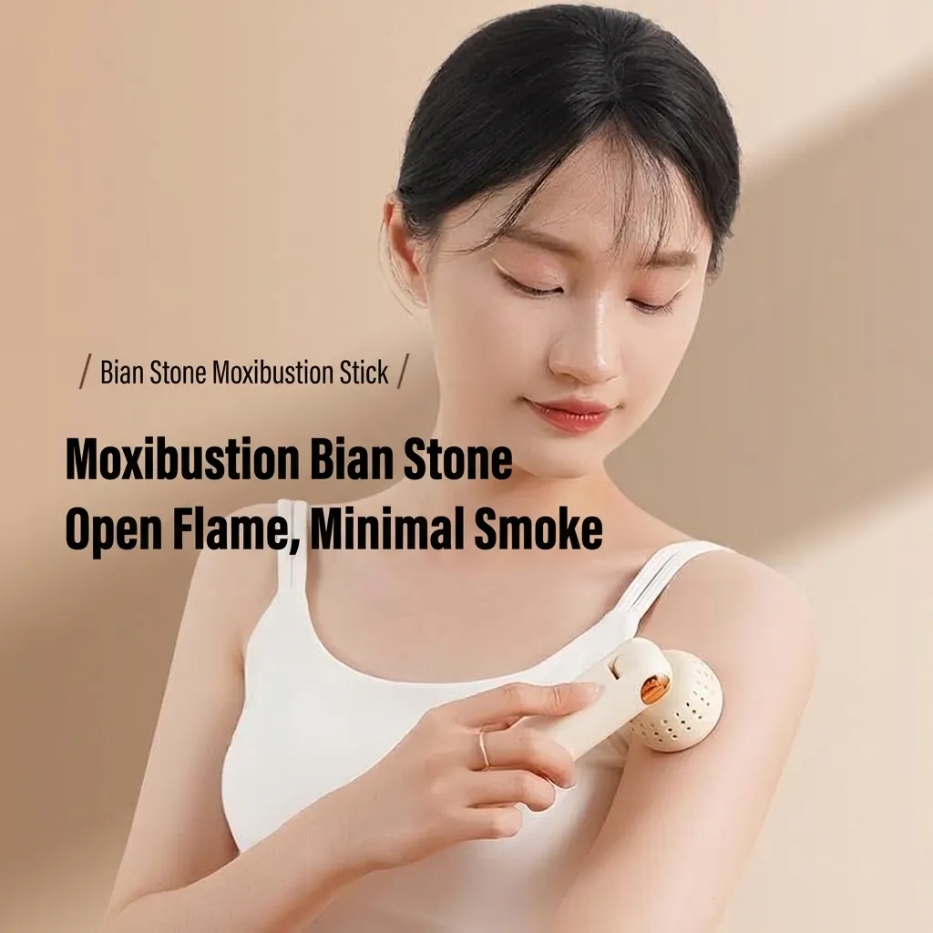 Draagbaar Biansteen Moxibustie Apparaat Set Handheld Gua Sha Massagestick Bijvoet Etherische Olie Voor Lichaamstherapie