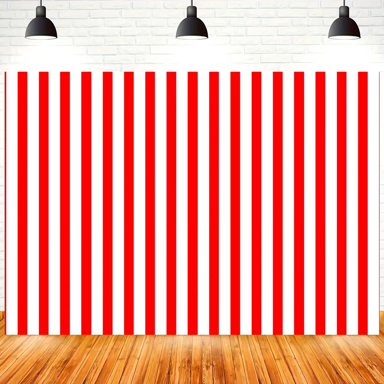 Klassischer Zirkus Fotohintergrund Mit Rot-Weißen Streifen Für Karneval Party Dekorationen Kinder Geburtstag Fotostudio Requisite