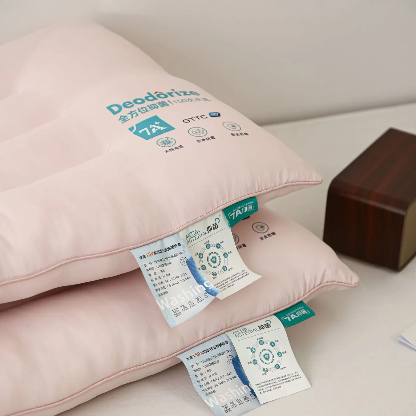 Minimalistisch Polyester Tencel Antibacterieel Kussenbinnenwerk Nekondersteuning Rechthoekig Bedkussen Voor Volwassenen Thuis School Slaapzaal Slapen
