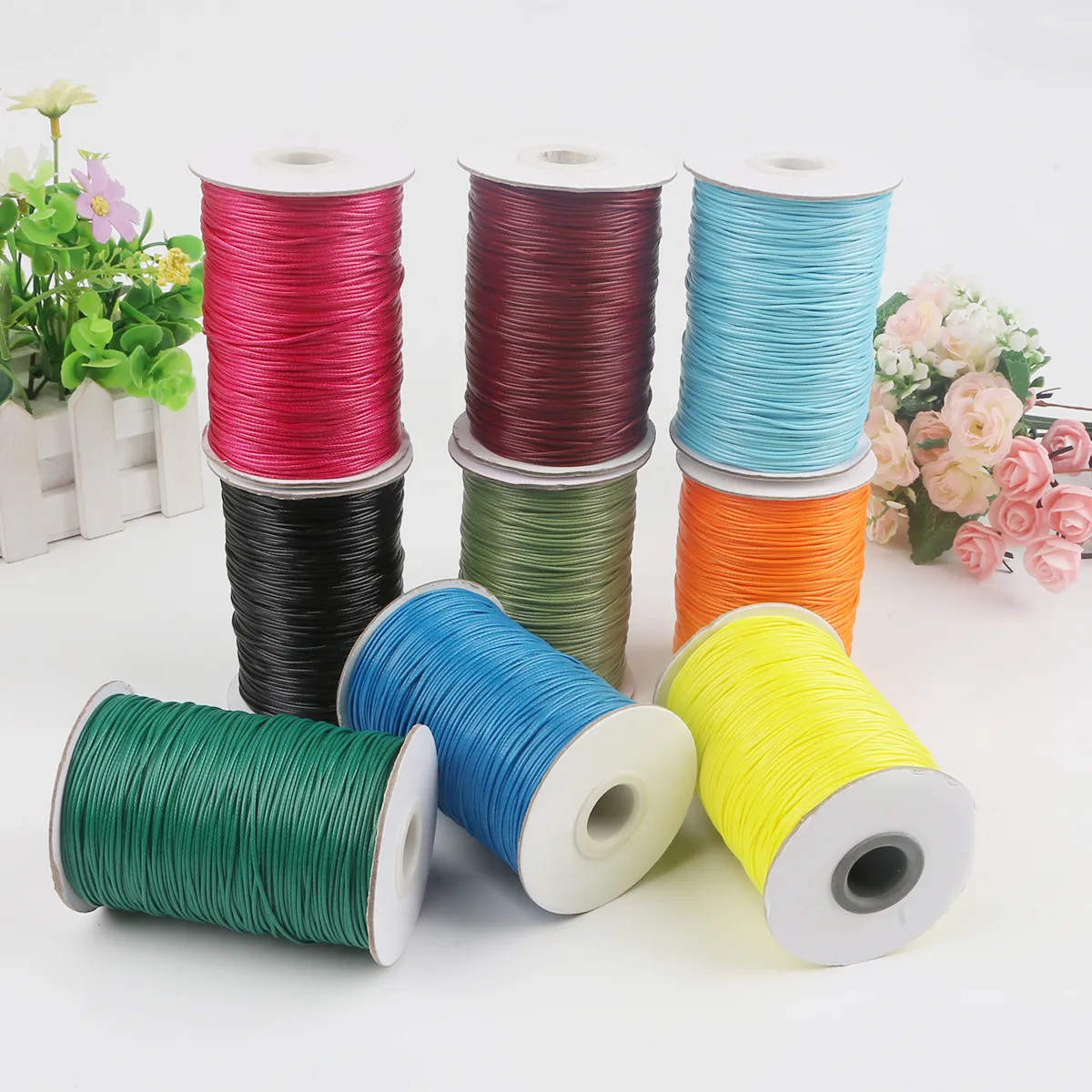 Premium Gewachste Schnur Koreanischer Stil Polyesterfaden Für DIY Armband Halskette Schmuckherstellung Geflochtenes Kunstleder Seil Zubehör
