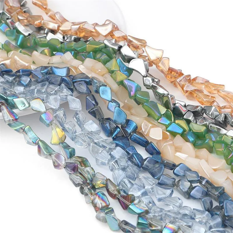 Irregular Colored Glass Crushed Stones Loose Beads For DIY Craft Jewelry Making Nail Art Wishing Bottle Filler Minimalist Multi Colors Glass Gravel Beads