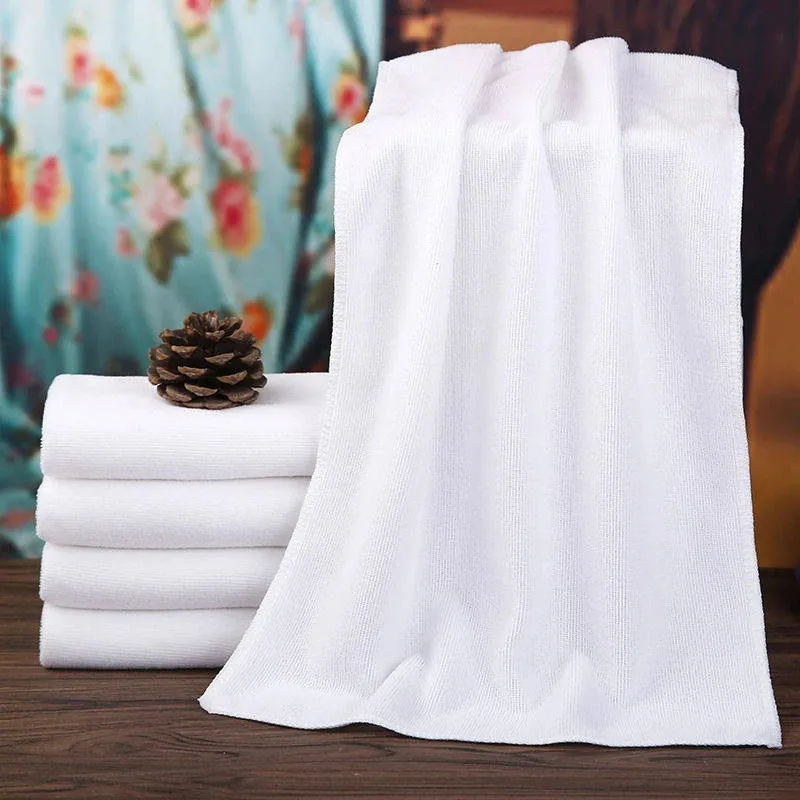 White Microfiber Towel Super Absorbent Lint Free Face Towel For Hotel Bathroom Daily Cleaning Soft Durable Towel
