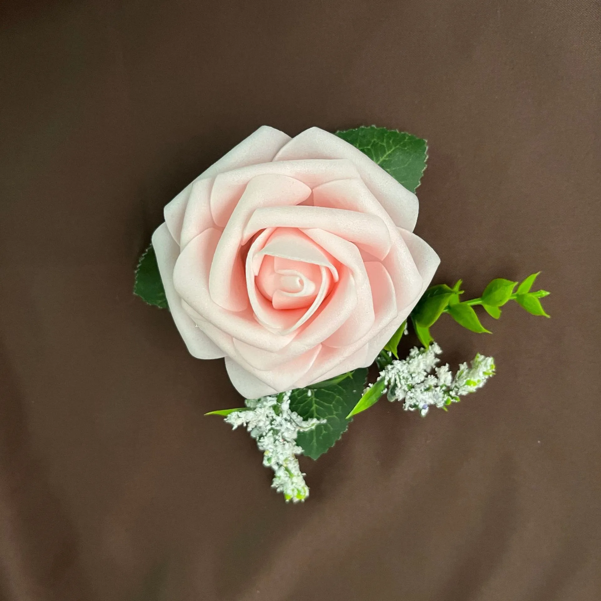 Koreaanse Stijl Verse Kunstmatige PE Schuim Roos Boutonniere Elegante Handgemaakte Bloem Corsage Voor Bruidegom Bruid Bruiloft Feest