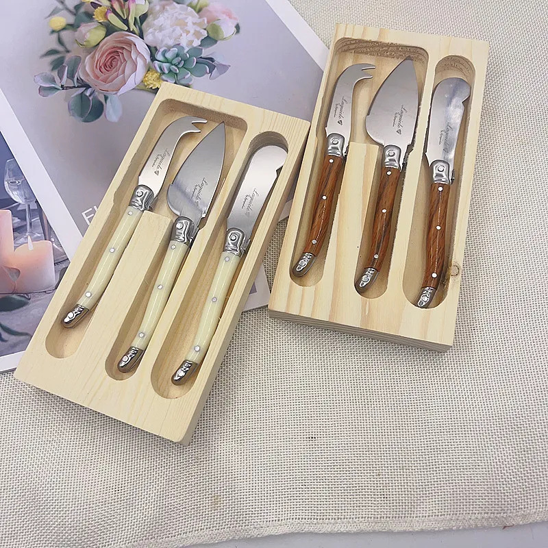 Stainless Steel Cheese Knife Set Butter Spreader Jam Cutter With Ergonomic Handle For Kitchen Dining Table