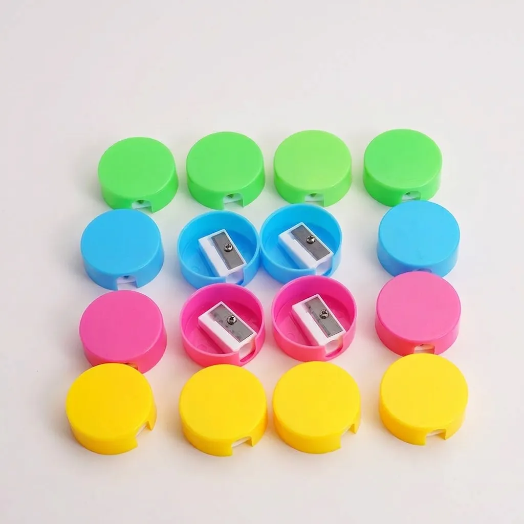 Mini Round Manual Pencil Sharpener Macaron Color Portable Pencil Cutter For Students Kids Stationery School Office Supplies