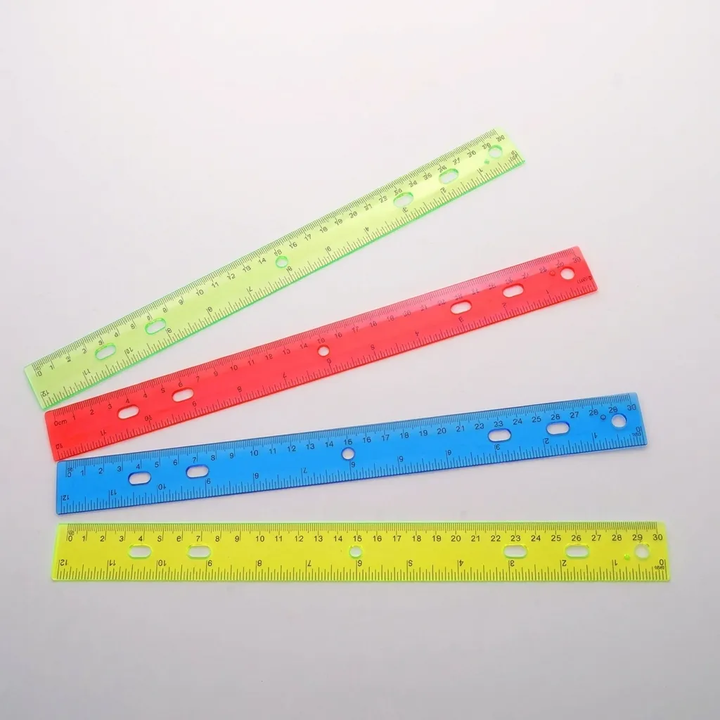 Reglas Rectas De Plástico De Colores Con Agujeros Para Dibujo De Estudiantes Oficina Papelería Reglas Multicolores