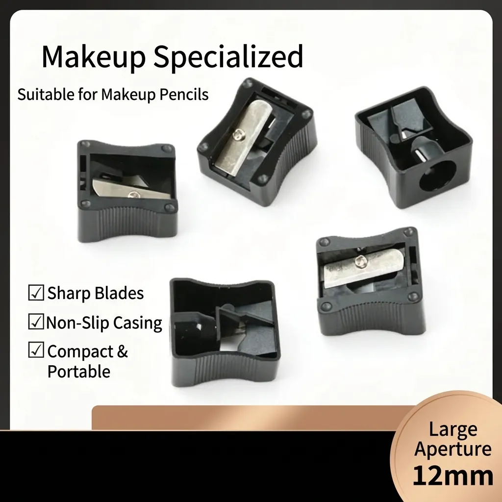 Large Diameter Makeup Pencil Sharpener For Eyebrow Lip Eyeliner Pencils Manual Single Hole Cosmetic Sharpener Portable Beauty Tool