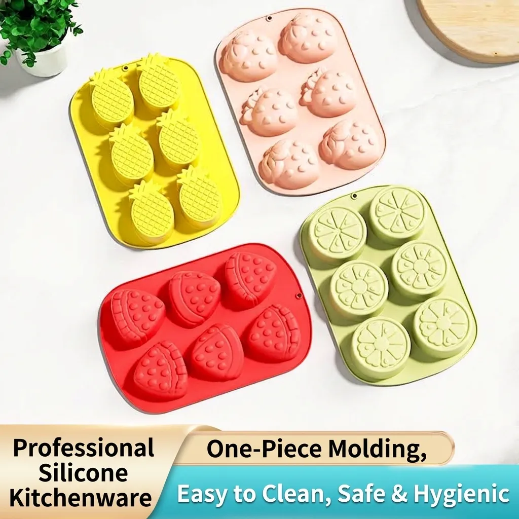 Fruit Shaped Silicone Cake Mold Heat Resistant Pineapple Strawberry Lemon Watermelon DIY Baking Tray For Kitchen Oven