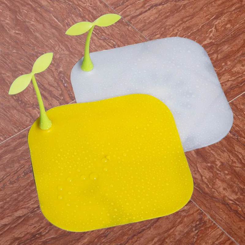 Creative Sprout Silicone Floor Drain Cover Anti-Odor Insect-Proof Kitchen Bathroom Sewer Seal Deodorant Pad Silicone Sink Strainer Cover