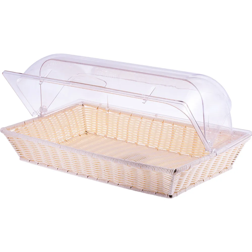 Transparente Quadratische Speiseglocke Aus Polycarbonat Klarer Brot Kuchen Display Deckel Staubdichte Lebensmittelkuppel Für Bäckerei Buffet Restaurant Küche