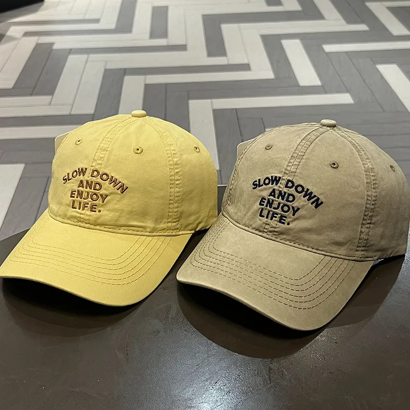 Gorra de Béisbol de Algodón Bordado de Letras Casual Moda Parasole Visera Curva Ajustable Snapback Sombrero para Hombres Mujeres