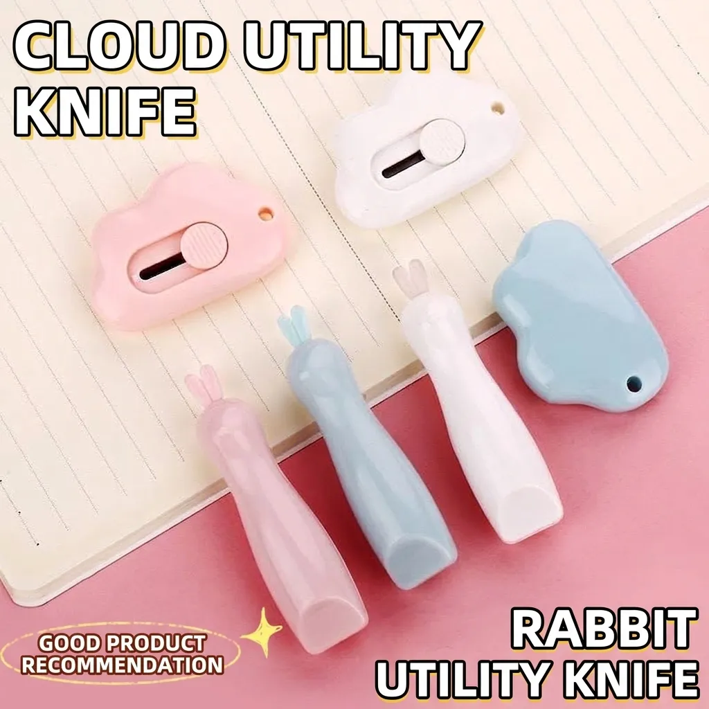 Kawaii Hasenform Mini Cuttermesser Kreative Wolke Tragbare Papierschneider Edelstahl Unboxing Werkzeug Für Büro Schule