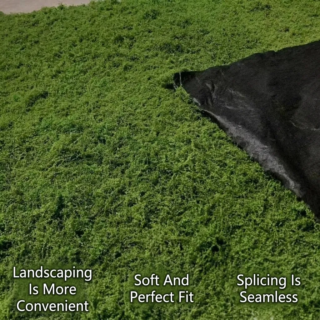 Artificial Moss Turf Simulation Green Plant Micro Landscape Decoration Flocked Polyester Moss Grass Rug For Home Outdoor Background Decor