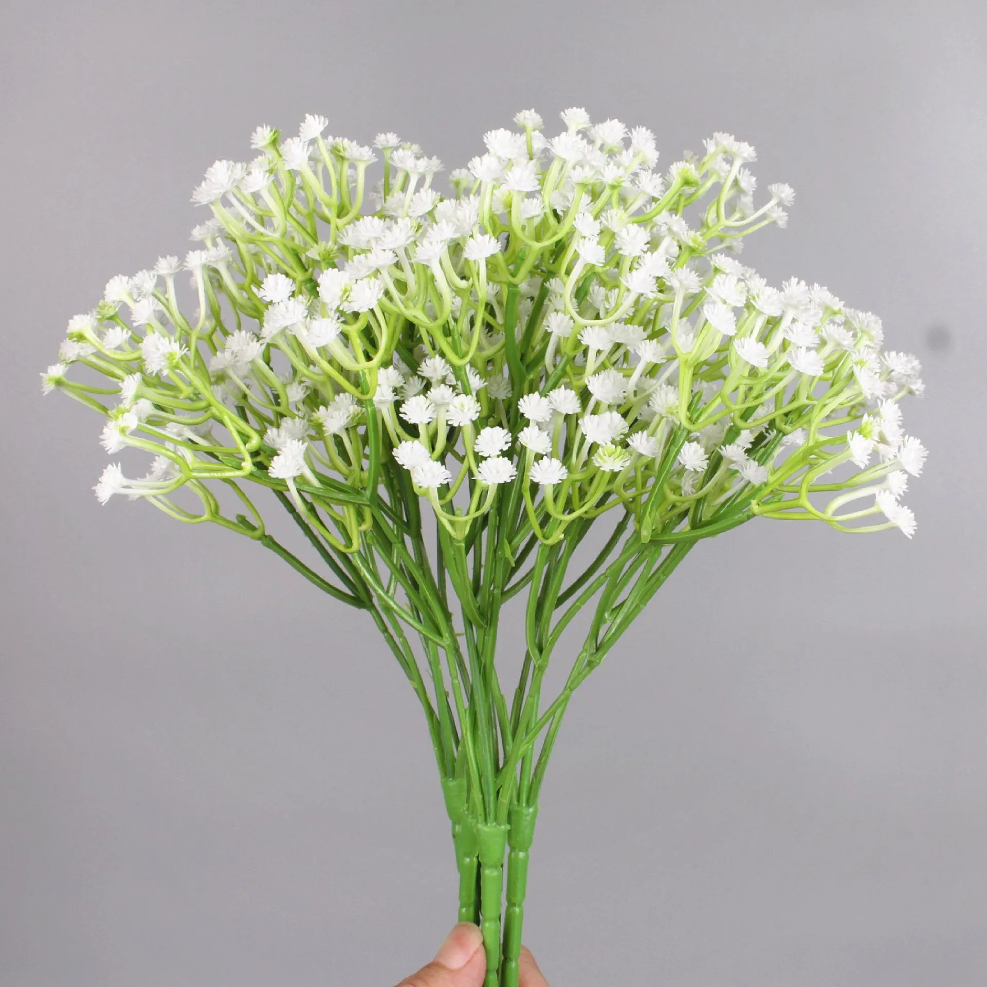 Realistische Künstliche Schleierkraut Einzelner Stiel Falsche Baby's Breath Kunststoff PU Blume Für Hochzeit Party Zuhause Büro Dekoration Weiß