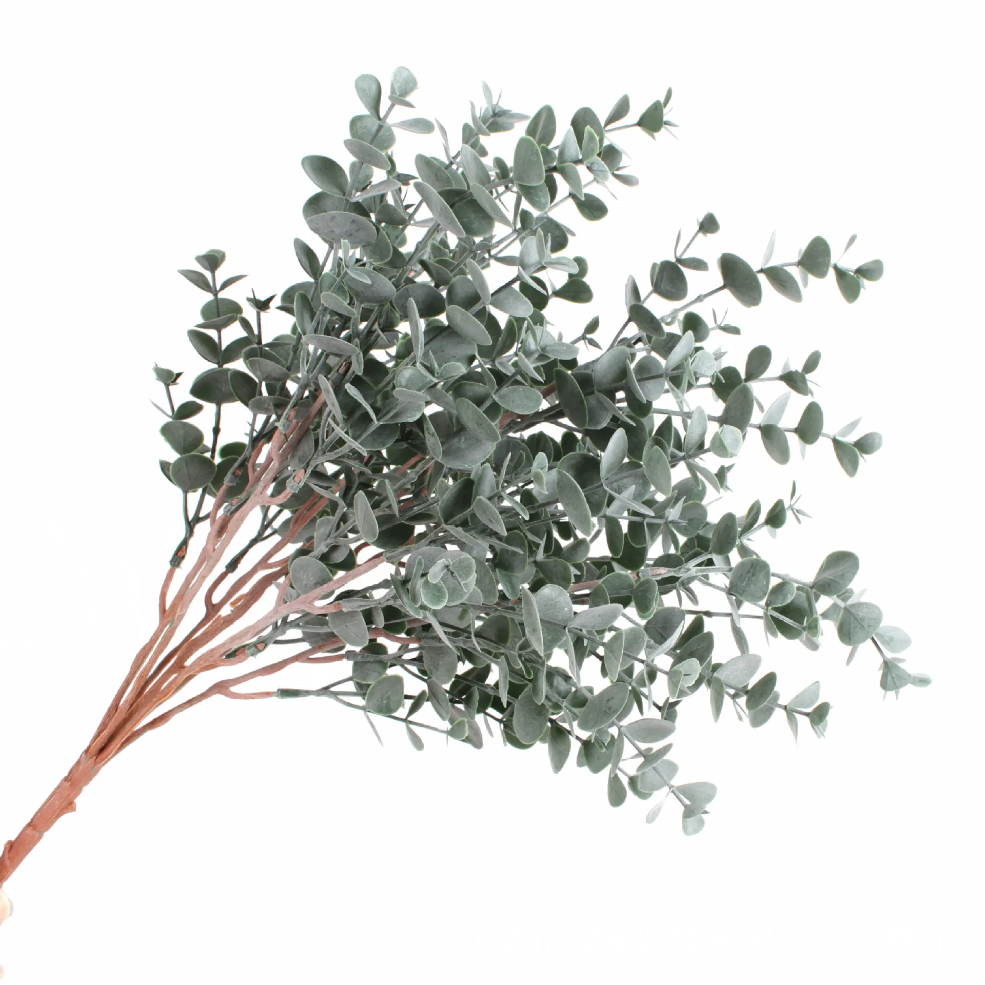Artificial Eucalyptus Leaves Bouquet Flocked Money Leaf Stems Greenery For Home Decor Indoor Floral Arrangement Nordic Style