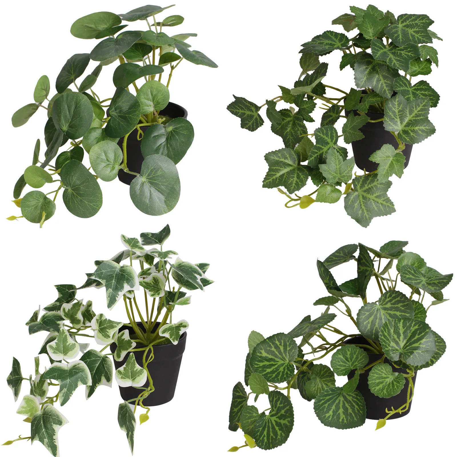 Artificial Potted Plants Faux Eucalyptus Greenery For Indoor Outdoor Home Office Desk Decoration Modern Simple Plastic Small Potted Plants