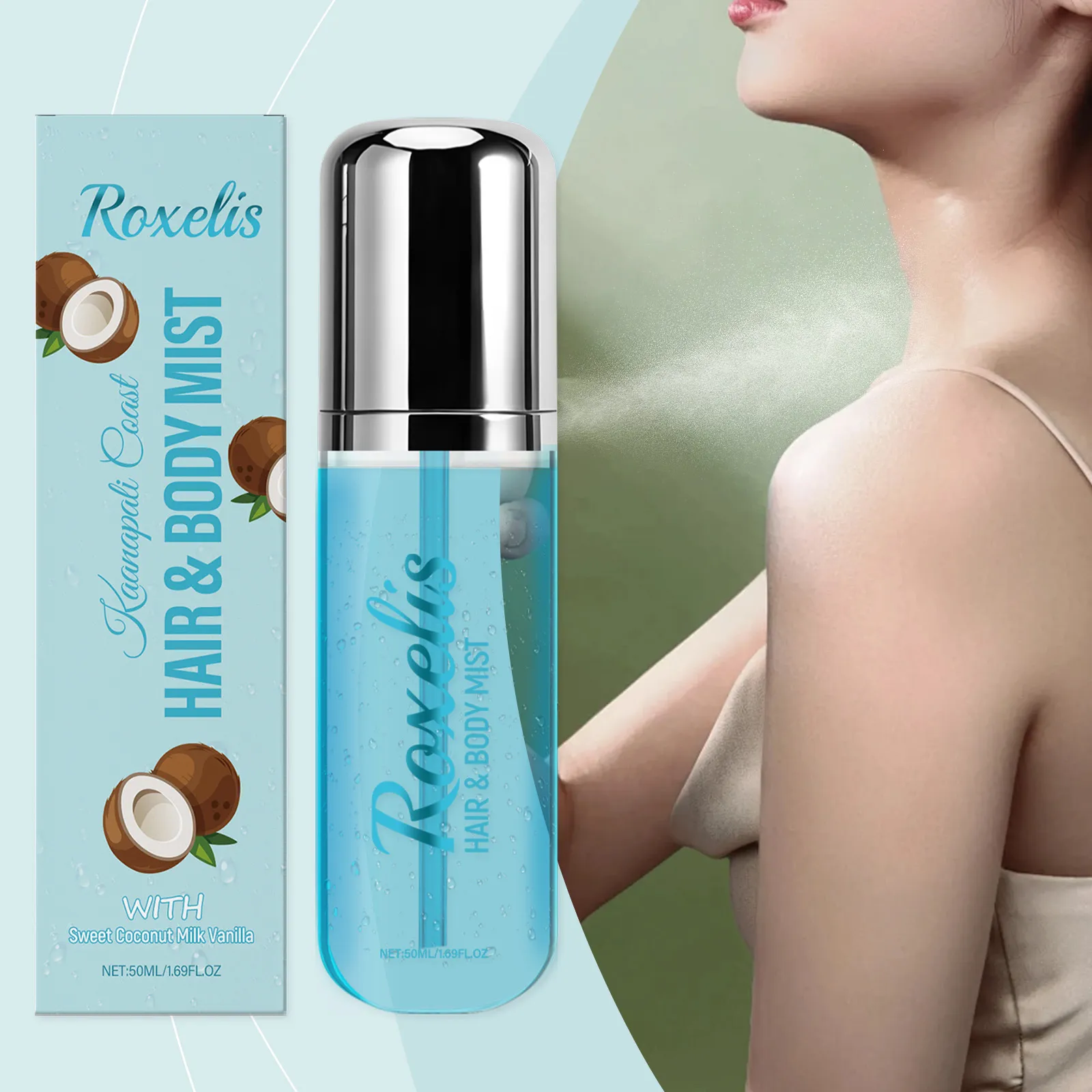 Spray Parfum Corps Et Cheveux Coco Longue Durée Frais Hydratant Brume Senteur Naturelle Parfum Pour Soin Quotidien