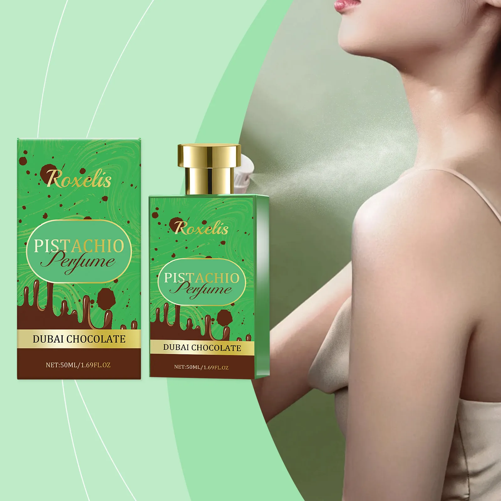 Roxelis Pistazien Parfüm Dubai Schokolade Duft Langanhaltendes Aroma Natürlich Frisch Tragbares Spray Für Damen Herren Unisex