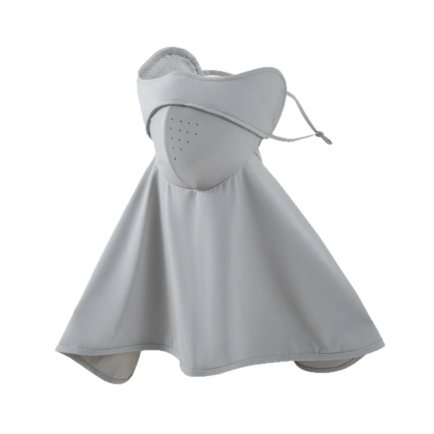 Masque de Protection Solaire Intégral en Soie Glacée pour Femmes Anti-UV Respirant Conduite d'Été Extérieur Pare-Soleil Visage