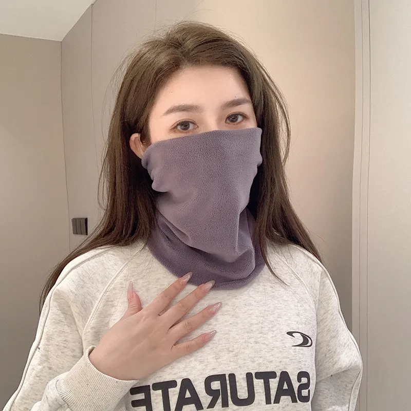 Winter Thermal Fleece Cycling Neck Gaiter Windproof Warm Face Mask Scarf For Men Women Outdoor Sports Cold Weather