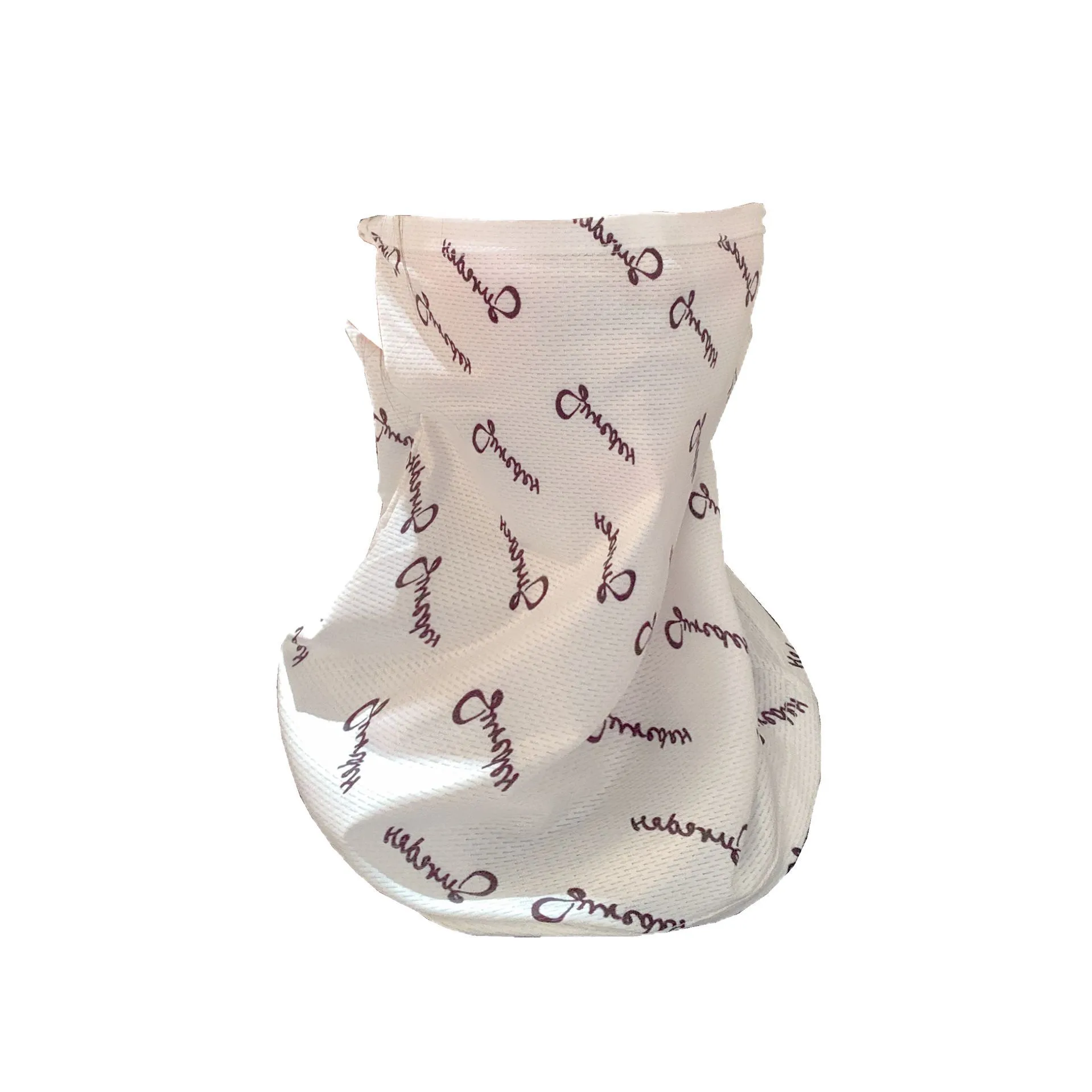 Unisex Ice Silk Sun Protection Face Mask Breathable Ear Loop Neck Gaiter Printed Letter Camouflage Mask For Outdoor Cycling