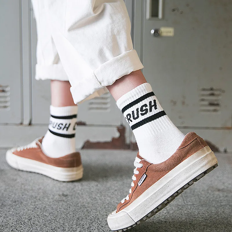 Dames Casual Katoen Streep Halflange Socken Koreaanse College Stijl Mode Ademend Zweetabsorberend Dagelijks